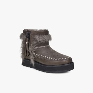 Ugg Fluff Punk Women Classic Boots Black/Olive (9472NMDQI)